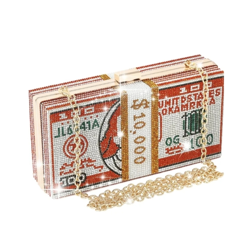 Red Money Clutch Bag